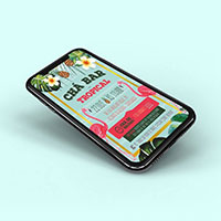 Convite de Casamento Temático - Chá Bar Tropical