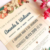 Convite de Casamento romântico - Flores de Primavera II