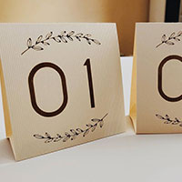 Identidade visual e papelaria para casamento - Plaquinhas de Setorização